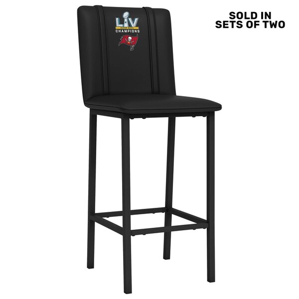 Dreamseat Bar Stool 500 with Tampa Bay Buccaneers Primary Super Bowl LV Logo, 2PK XZ500BSDBLK-PSNFL21048A - main